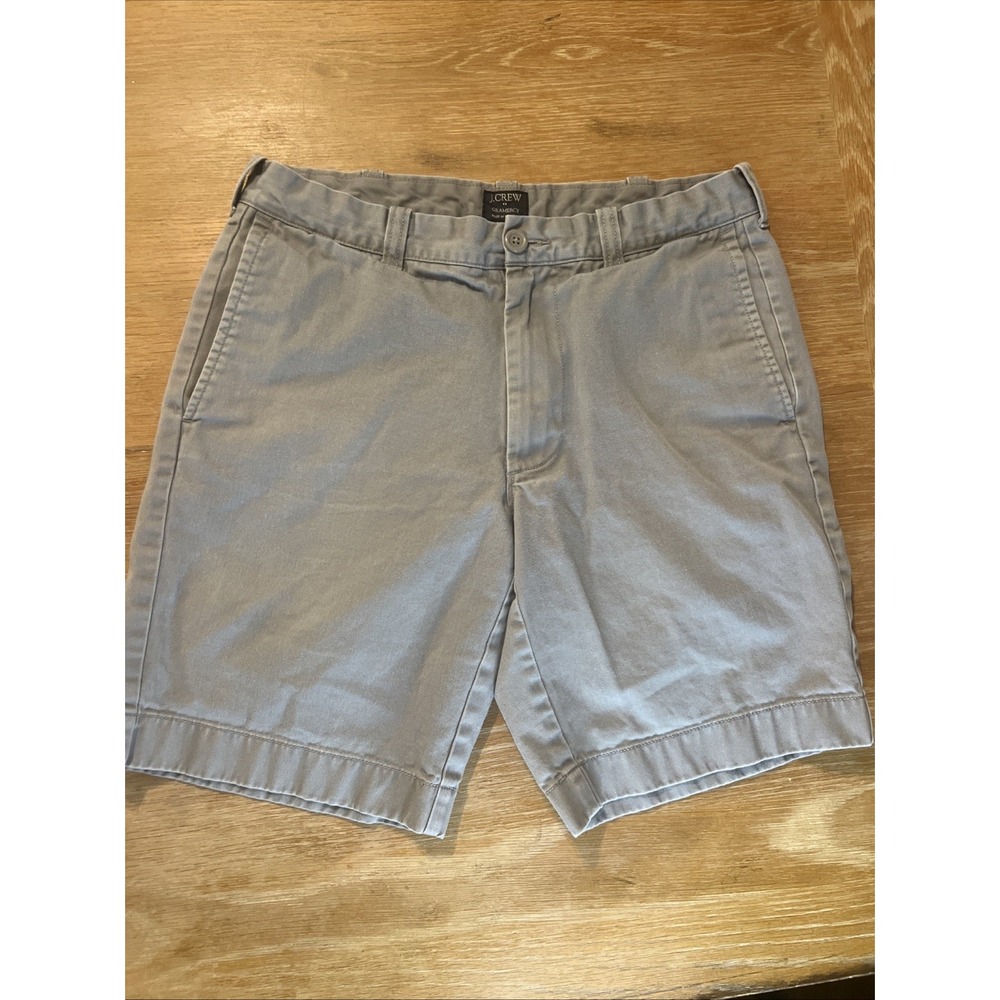 J Crew Men's 9" Inseam Chino Shorts‎ Size 30- Slate Gray